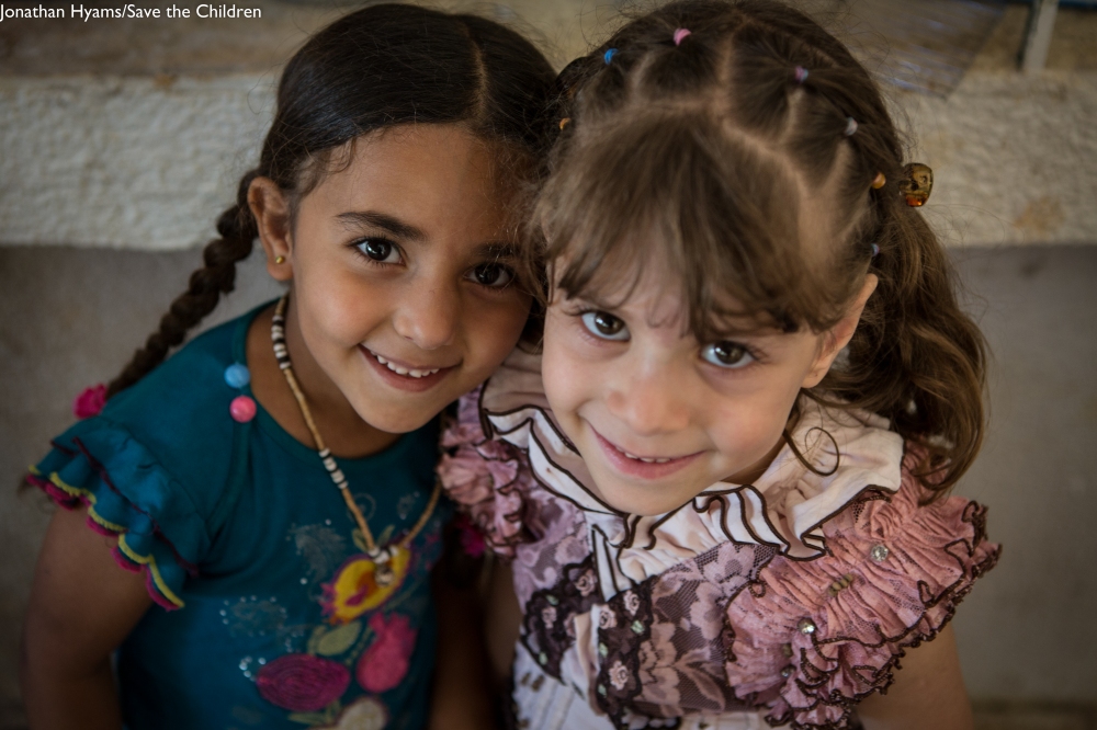 Syrian children attend a Save the Children run Child Friendly Sp